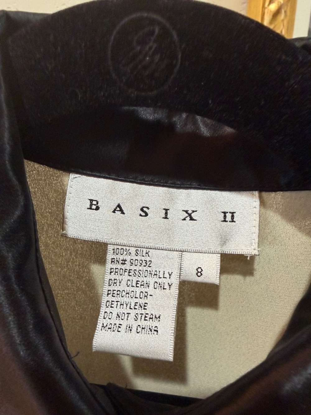 Sheer Ruffle-Front Black Dress by Basix II - Picture 2 of 5